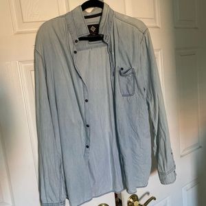 Light denim button up